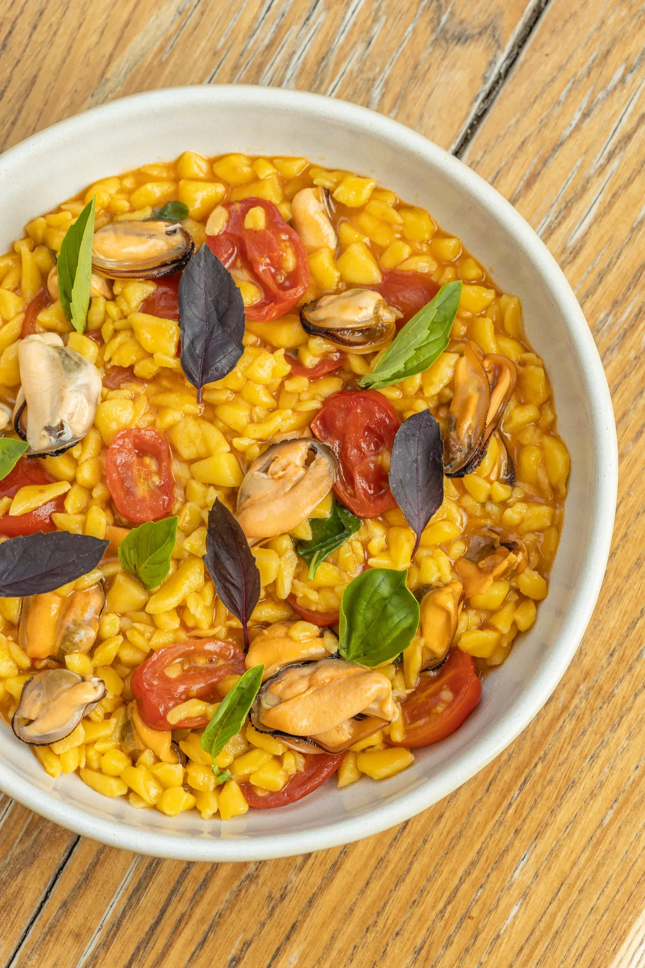 Il Circolino — risotto con cozze, pomodorini e basilico